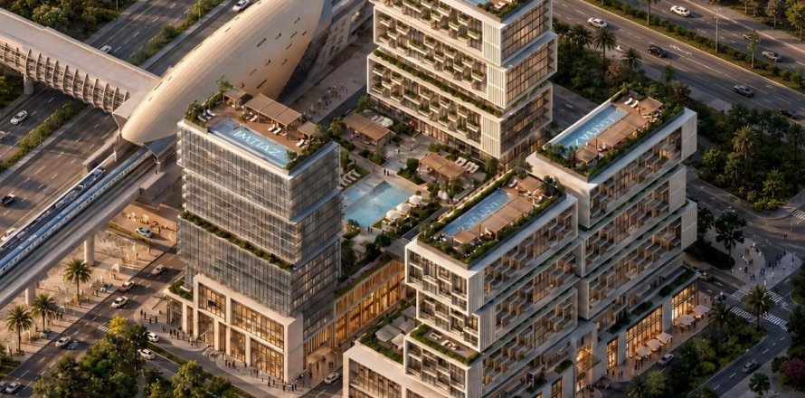 Apartmen di Sheikh Zayed Road, Dubai, UAE 1 bilik tidur, 56.67 meter persegi № 712316