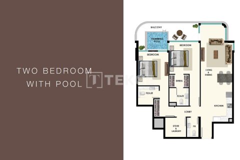 Apartman u Mohammed Bin Rashid City, Dubai, UAE 2 spavaćih soba, 119 m2 Br. 678121 - fotografija 15