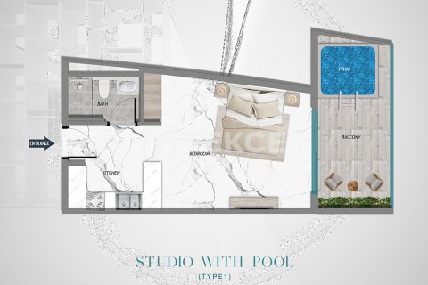 Apartmán v Majan, Dubai, SAE 1 spálňa, 75 m2 č. 678122 - Fotografia 14