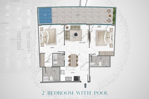 Apartmán v Majan, Dubai, SAE 1 spálňa, 75 m2 č. 678122 - Fotografia 18