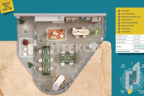 Pejabat di Business Bay, Dubai, UAE 66 meter persegi № 678119 - foto 28