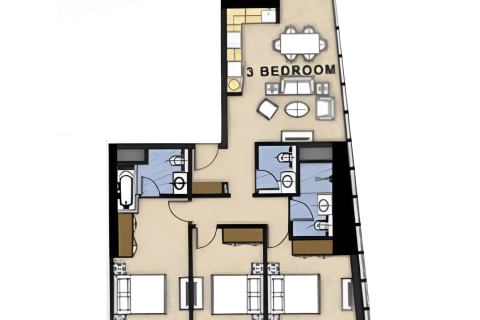 Lägenhet till försäljning i Business Bay, Dubai, UAE 1 rum, 38 kvm Nr. 732752 - fotografi 7