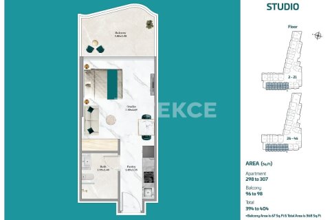 Apartment in Dubai, UAE 1 bedroom, 66 sq.m. № 652900 - photo 30