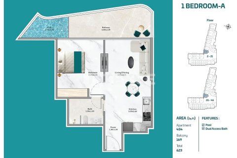 Apartment in Dubai, UAE 1 bedroom, 66 sq.m. № 652900 - photo 26