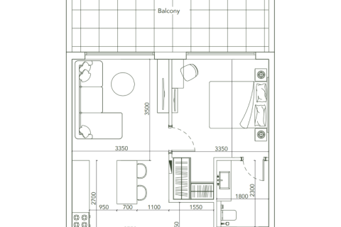 Apartemen di Dubai Studio City, UEA 1 ruangan, 42 m2 nomor 732819 - foto 6
