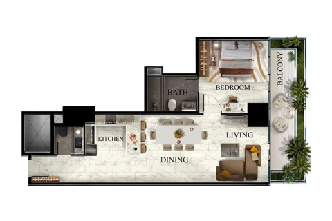 Apartament në Al Reem Island, Abu Dhabi, Emiratet e Bashkuara Arabe 1 dhomë, 46 m2. № 732816 - Foto 7