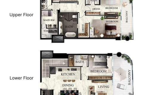 Apartament në Al Reem Island, Abu Dhabi, Emiratet e Bashkuara Arabe 1 dhomë, 46 m2. № 732816 - Foto 10