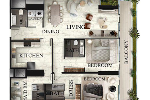 Apartament në Al Reem Island, Abu Dhabi, Emiratet e Bashkuara Arabe 1 dhomë, 46 m2. № 732816 - Foto 9