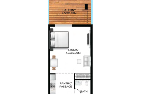 Lakás itt: Jumeirah Village Circle, Dubai, EAE, 1 szoba, 57 m², azonosító: 732815 - fénykép 4