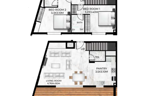 Lakás itt: Jumeirah Village Circle, Dubai, EAE, 1 szoba, 57 m², azonosító: 732815 - fénykép 7