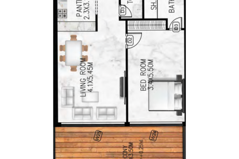 Lakás itt: Jumeirah Village Circle, Dubai, EAE, 1 szoba, 57 m², azonosító: 732815 - fénykép 5