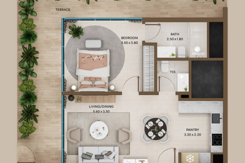 Appartamento in vendita a Dubai, EAU 1 camera, 34 mq. № 732817 - foto 7