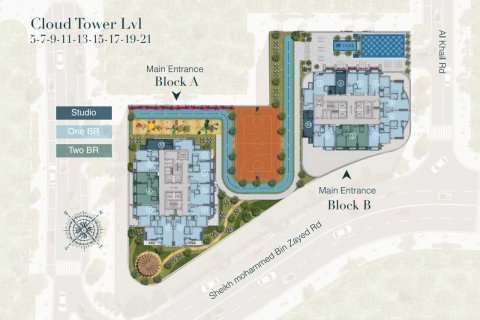 Byt v CLOUD TOWER v Jumeirah Village Triangle, Dubai, SAE 1 ložnice, 55 m² Č.: 637261 - fotografie 6