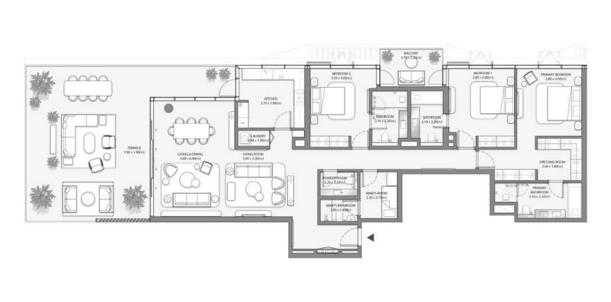 דירה ב Palm Jebel Ali, Dubai, איחוד האמירויות 3 חדרי שינה, 210.57 מ"ר מספר 650627