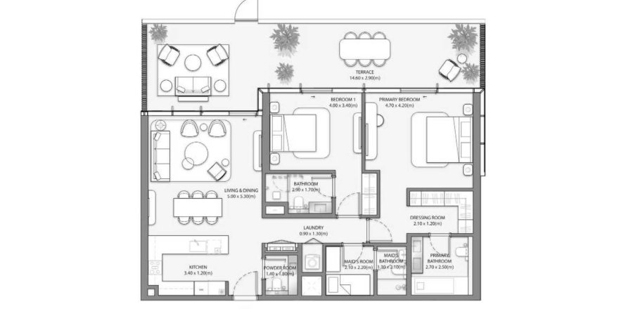 Palm Jebel Ali, Dubai, UAE의 아파트 침실 2개, 126.35제곱미터 번호 650623