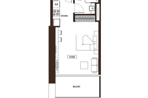 Lägenhet till försäljning i Jumeirah Village Circle, Dubai, UAE 1 rum, 32 kvm Nr. 732763 - fotografi 4