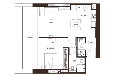 Lägenhet till försäljning i Jumeirah Village Circle, Dubai, UAE 1 rum, 32 kvm Nr. 732763 - fotografi 5