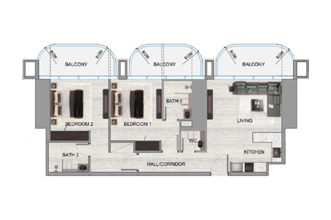 Apartament na sprzedaż w Motor City, Dubai, ZEA 1 pokój, 35 mkw., nr 732768 - zdjęcie 4