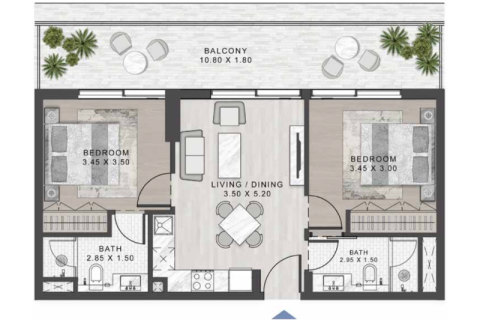 Apartmán v DAMAC Hills (Akoya by DAMAC), Dubai, SAE 1 spálňa, 49 m2 č. 732767 - Fotografia 8