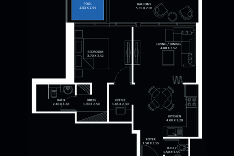 Leilighet til salgs i Jumeirah Village Circle, Dubai, Emiratene 1 rom Nr. 732769 - Foto 11