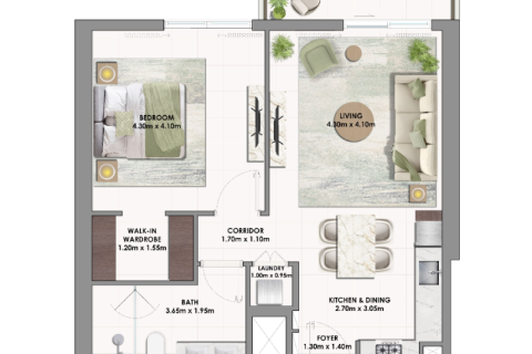 Müüa korter asukohaga Dubai South (Dubai World Central), AÜE: 1 magamistoaga Nr 732765 - pilt 4