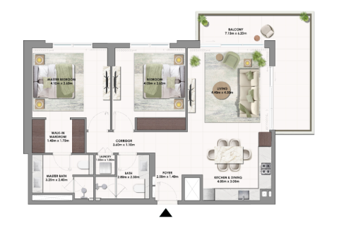 Müüa korter asukohaga Dubai South (Dubai World Central), AÜE: 1 magamistoaga Nr 732765 - pilt 5