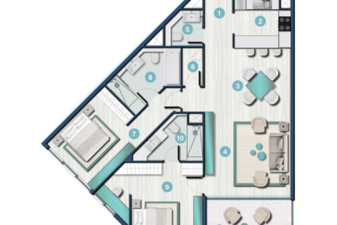 Apartman u gradu Al Hamra Village, Ras Al Khaimah, UAE 1 soba, 43 m2 Br. 690045 - Slika 14