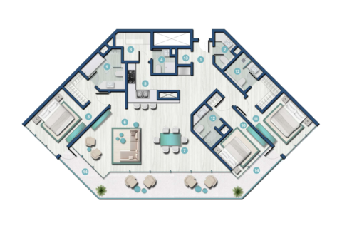 Apartman u gradu Al Hamra Village, Ras Al Khaimah, UAE 1 soba, 43 m2 Br. 690045 - Slika 15