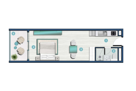 Apartman u gradu Al Hamra Village, Ras Al Khaimah, UAE 1 soba, 43 m2 Br. 690045 - Slika 12