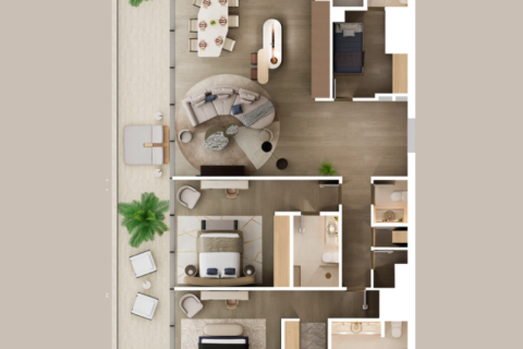 Apartman na Saadiyat Island, Abu Dhabi, UAE 1 spavaća soba, 126 m2 Br. 690048 - fotografija 6