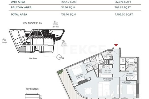 Apartamento en venta en Dubai, EAU 2 dormitorios, 110 m2 № 652905 - foto 26