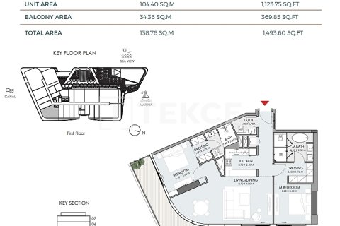 Apartment sa Dubai, UAE 1 silid-tulugan, 83 sq.m. № 652904 - larawan 26