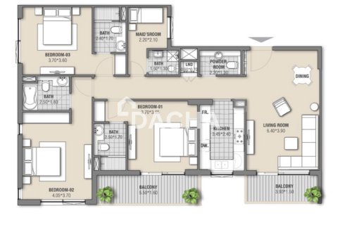 Apartemen di Al Furjan, Dubai, UEA 3 kamar tidur, 145 m2 nomor 752092 - foto 26