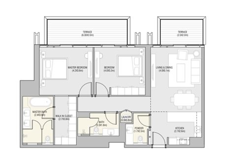Apartamento en venta en Saadiyat Island, Abu Dhabi, EAU 1 dormitorio, 76 m2 № 689704 - foto 6