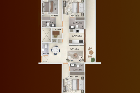 Apartman u gradu Al Furjan, Dubai, UAE 2 spavaće sobe, 112 m2 Br. 689702 - Slika 4