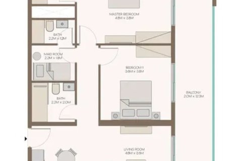 Apartmán v Al Furjan, Dubai, SAE 2 spálne, 105.6 m2 č. 669660 - Fotografia 13