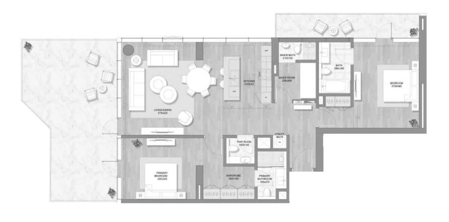 Penthouse in Skai Mina in Mina Al Arab, Ras Al Khaimah, UAE 2 bedrooms, 147.81 sq.m. № 718432