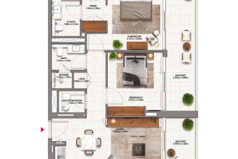 Apartament na sprzedaż w Dubai Hills Estate, Dubai, ZEA 1 pokój, 38 mkw., nr 732595 - zdjęcie 3