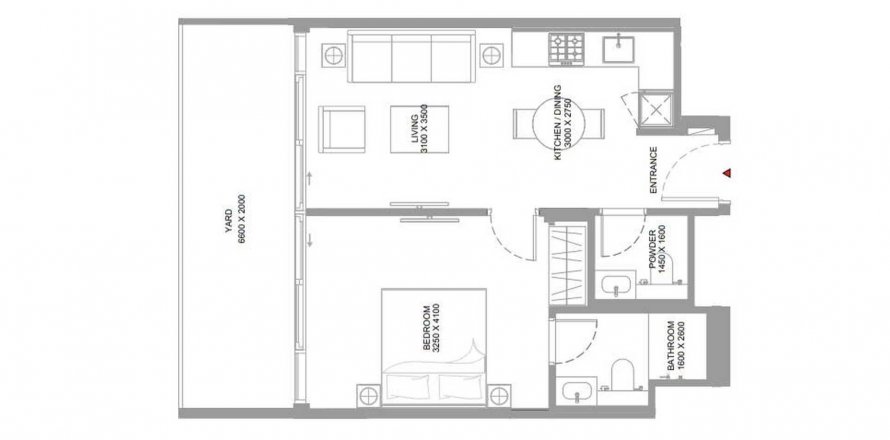 Apartment in Pearlside Marina Residences in Umm Al Quwain, UAE 1 bedroom, 61.37 sq.m. № 635062