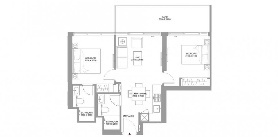 Apartment in Pearlside Marina Residences in Umm Al Quwain, UAE 2 bedrooms, 74.86 sq.m. № 635066