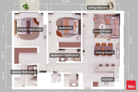 Byt v Dubai, SAE 2 ložnice, 126.1 m² Č.: 635680 - fotografie 16