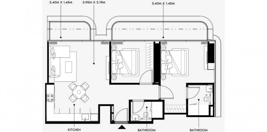 Apartment in Azizi Wares in Jebel Ali, Dubai, UAE 2 bedrooms, 94.32 sq.m. № 634098