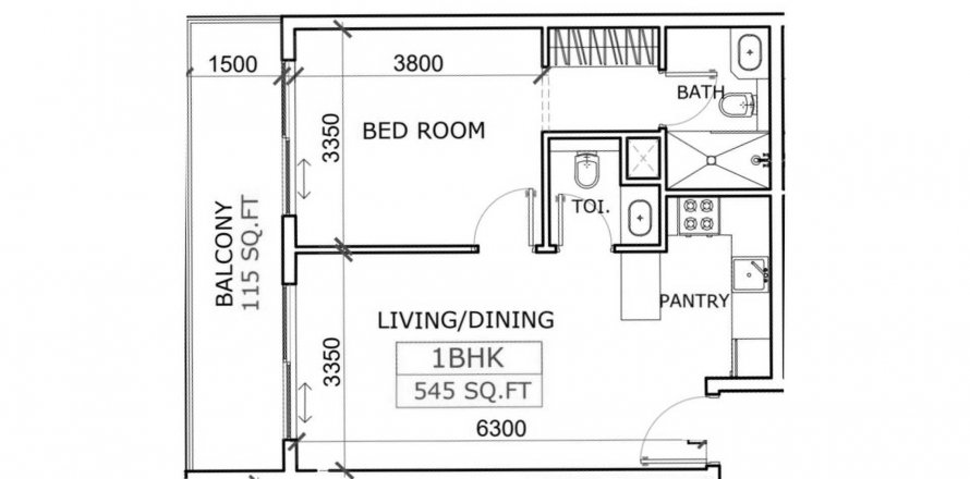 Apartment in Coventry Curves in Dubai South (Dubai World Central), UAE 1 bedroom, 61.32 sq.m. № 629977