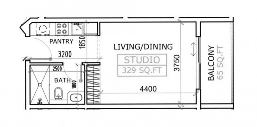 Apartment in Coventry Curves in Dubai South (Dubai World Central), UAE 36.88 sq.m. № 629973