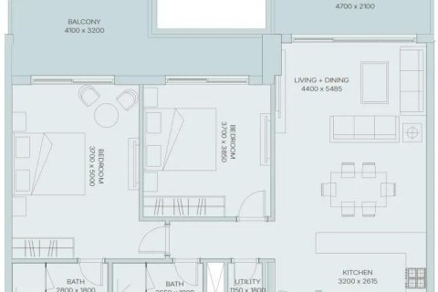 Apartment til salg i Majan, Dubai, UAE 2 soveværelser, 118 kvm № 640764 - foto 15