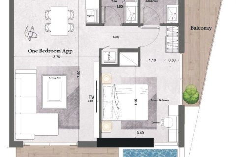 Apartment sa Dubai Land, UAE 1 silid, 41 sq.m. № 728448 - larawan 26