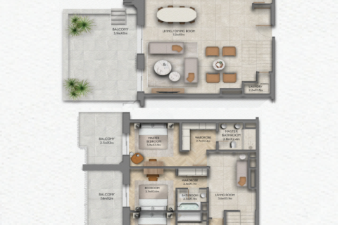 Apartment sa Yas Island, Abu Dhabi, UAE 1 silid-tulugan, 100 sq.m. № 690049 - larawan 9