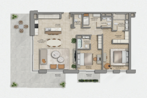 Apartment sa Yas Island, Abu Dhabi, UAE 1 silid-tulugan, 100 sq.m. № 690049 - larawan 6