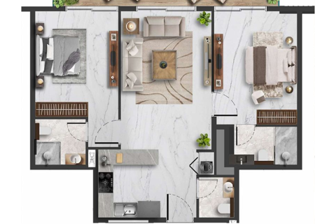 Apartament de vânzare în Majan, Dubai, EAU 2 dormitoare, 96 mp.  №690050 - poză 5