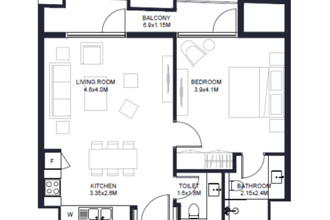 Apartmán v Aljada, Sharjah, SAE 1 izba, 73 m2 č. 690080 - Fotografia 6